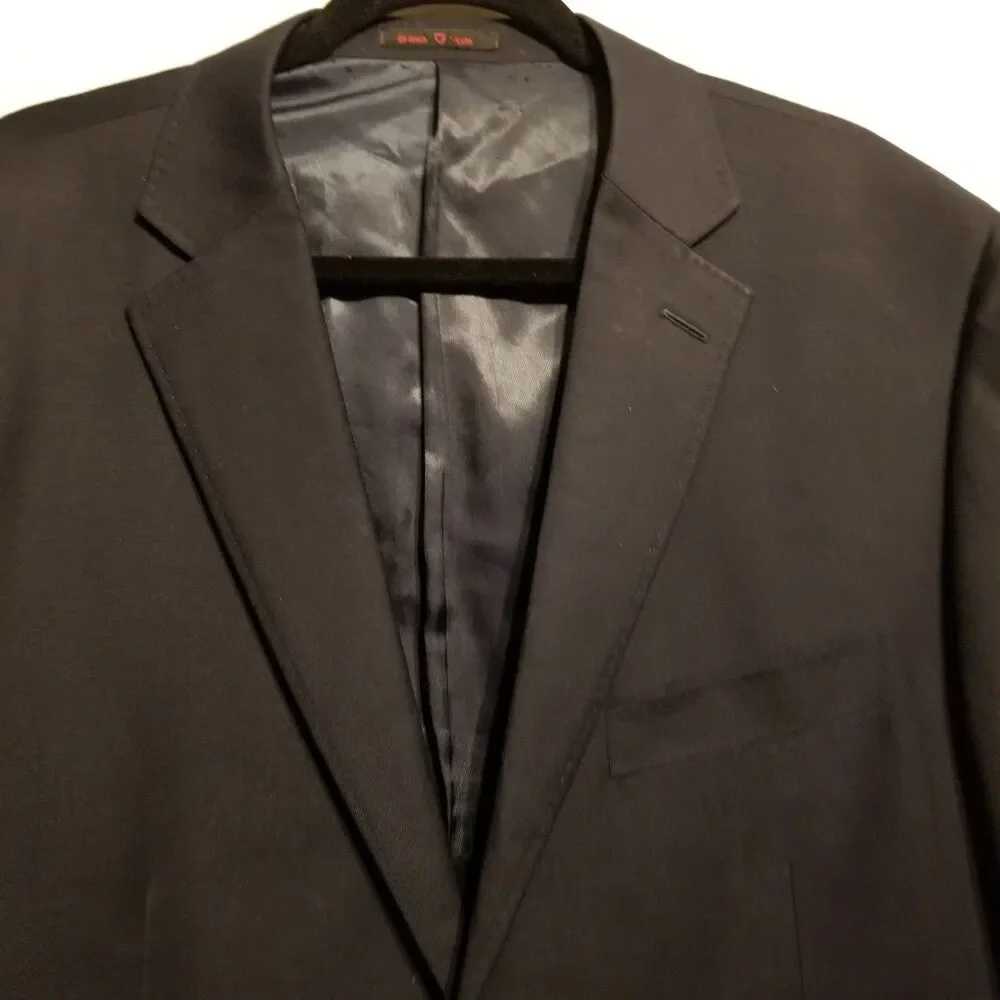 Byron Luca di Marco 48L Wool Blazer Dual Vent Sport Suit Coat Black Business